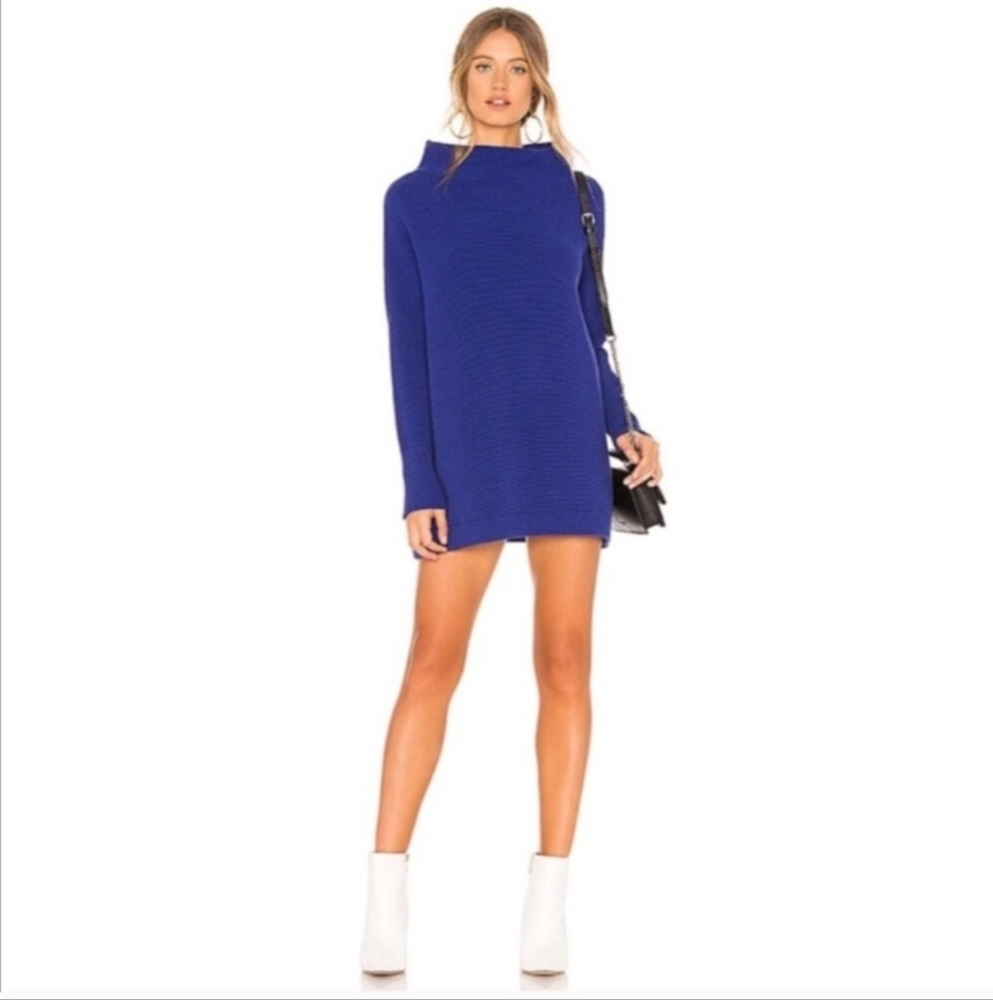 Free People Ottoman Slouchy Tunic Top/Dress in Indigo Blue, Gorgeous! $168